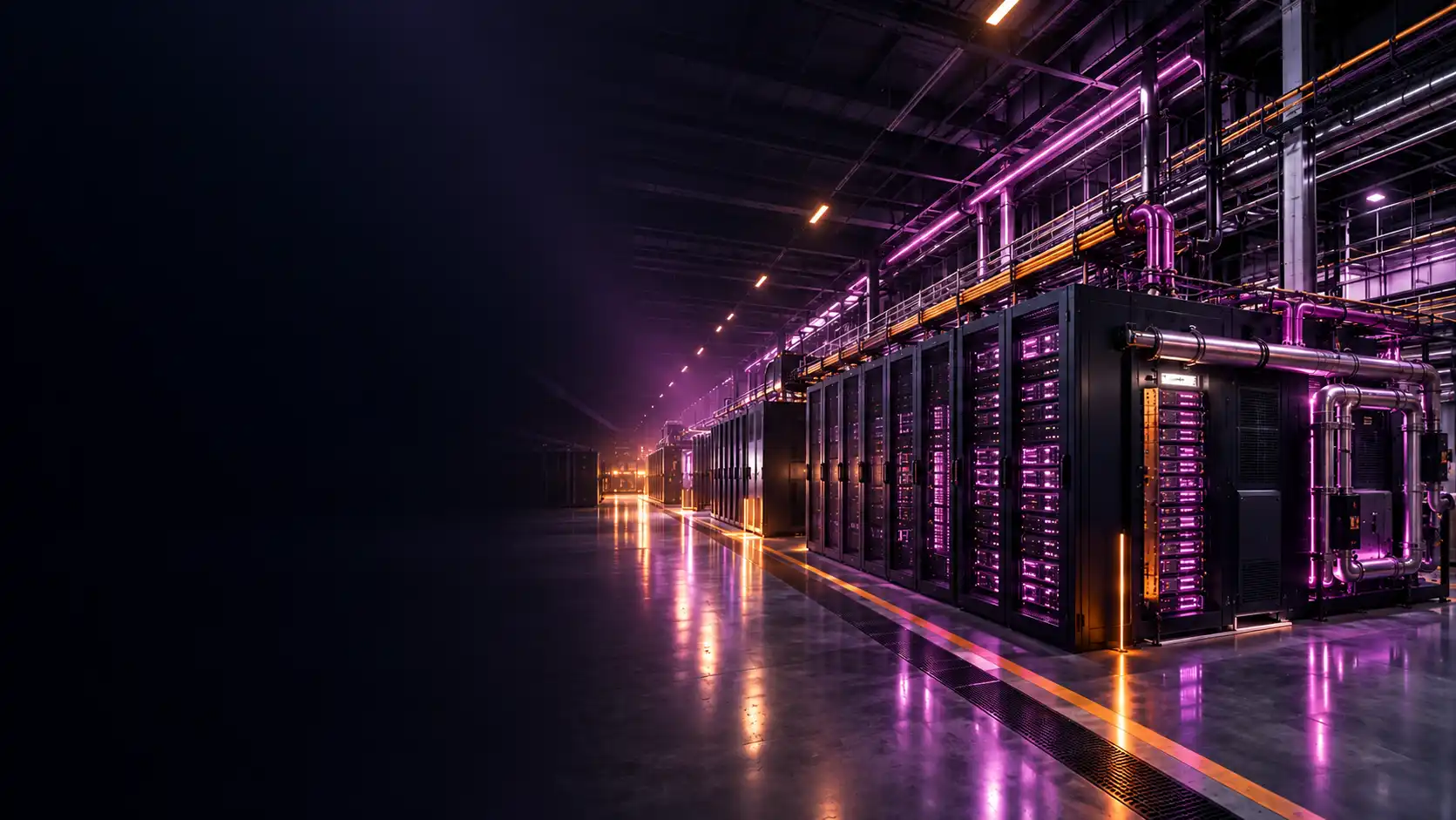 Cinematic AI data-centre infrastructure